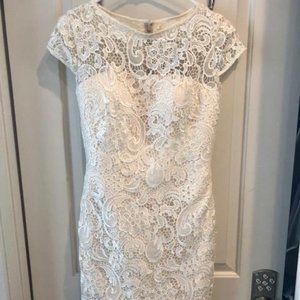 Ivory lace midi dress